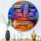 Designart - Colour Fusion V - Modern Metal Circle Wall Art